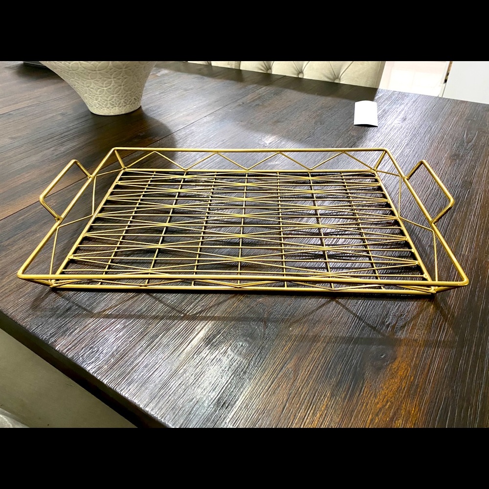 Gold Rectangle Tray